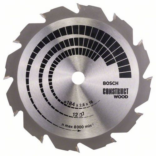 Bosch - Pilov kotou Construct Wood 184 x 16 x 2,6 mm; 12