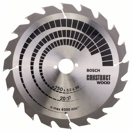 Bosch - Pilov kotou Construct Wood 250 x 30 x 3,2 mm; 20