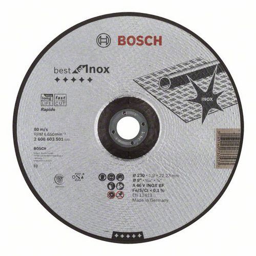 Bosch - Řezné kotouče na nerezovou ocel, profilované Best for Inox