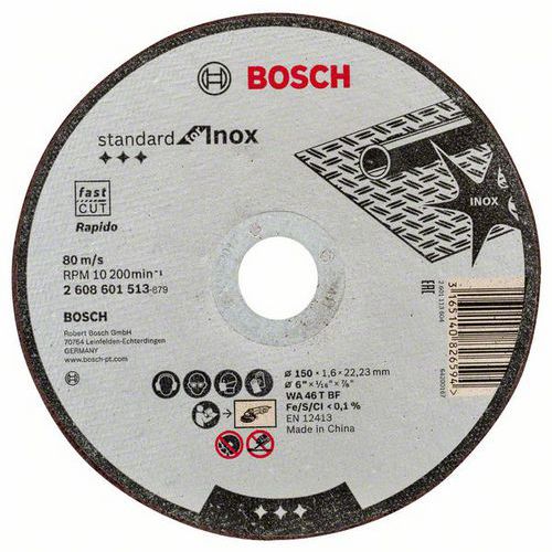 Bosch - ezn kotou rovn Standard for Inox WA 46 T BF, 150 mm,