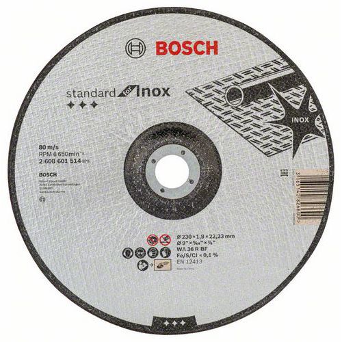 Bosch - ezn kotou na nerezovou ocel, profilovan Standard for