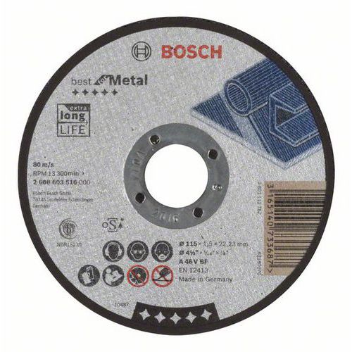 Bosch - ezn kotou rovn Best for Metal A 46 V BF, 115 mm, 1,5