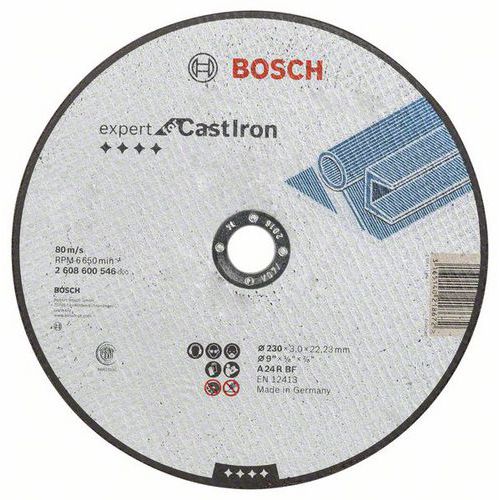 Bosch - Řezný kotouč rovný Expert for Cast Iron AS 24 R BF, 230 mm, 3,0 mm, 25 BAL