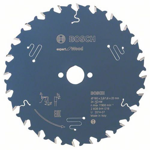 Bosch - Pilov kotou Expert for Wood 160 x 20 x 2,6 mm, 24