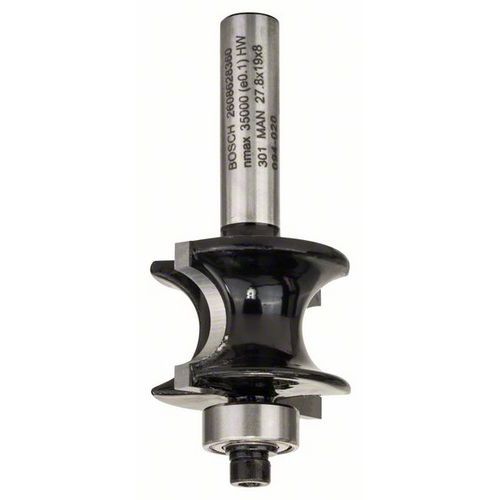 Bosch - Frza na plkruhov profil 8 mm, R1 6 mm, L 19 mm, G 63