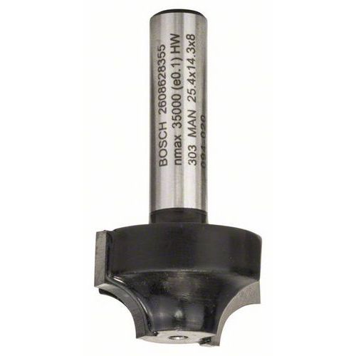 Bosch - Profilová fréza E 8 mm, R1 6,3 mm, D 25,4 mm, L 14 mm, G 46 mm