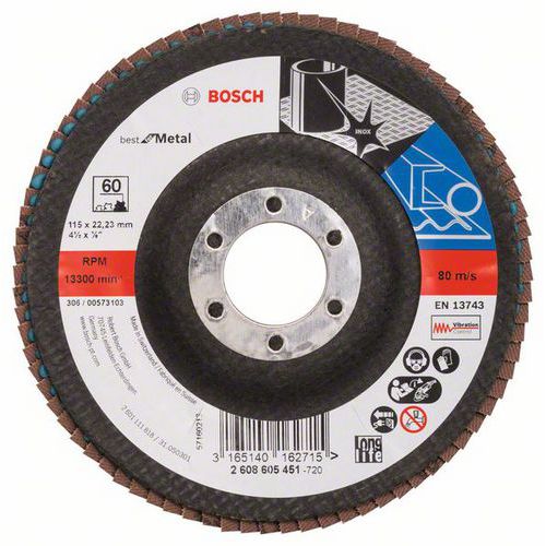 Bosch - Lamelov brusn kotou X571, Best for Metal 115 mm, G60,