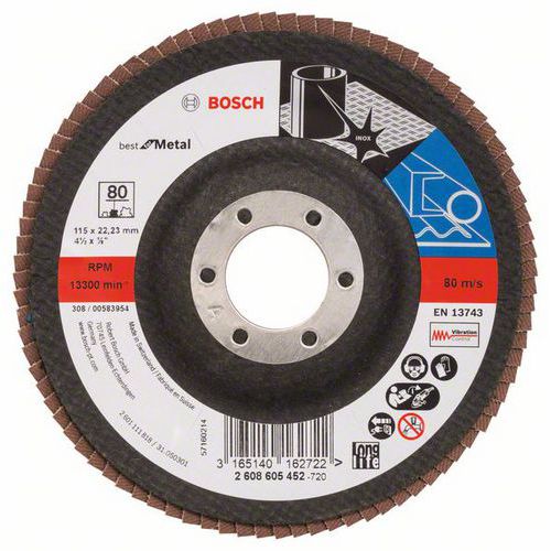 Bosch - Lamelov brusn kotou X571, Best for Metal 115 mm, G80,