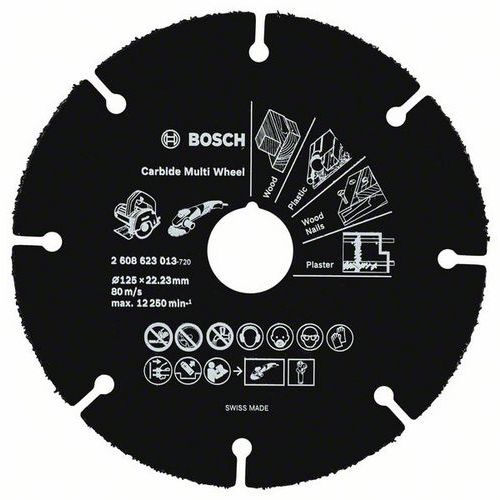 Bosch - ezn kotou ztvrdokovu Multi Wheel 125 mm; 1 mm; 22,23