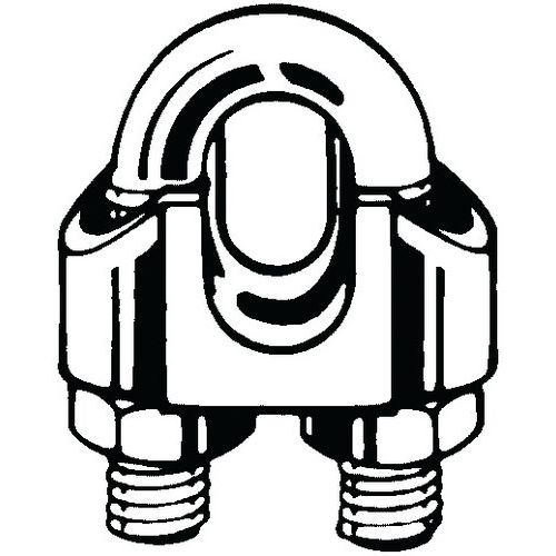 Svorka na drtn lana DIN 741/555 Ocel Pozinkovan 12MM