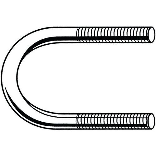 U-roub typu B, poloka 40G Ocel Pozinkovan M8X74X52X35