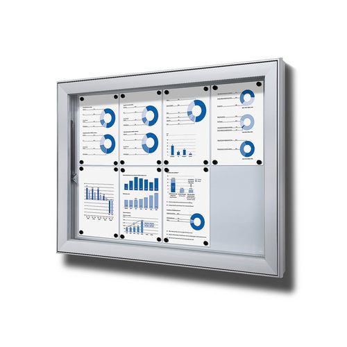 Magnetick vitrna SCL, jednokdl, 8 x A4 - Kliknutm na obrzek zavete