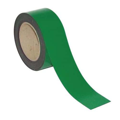 Magnetick pska na regly Manutan, 10 m, zelen, ka 100 mm