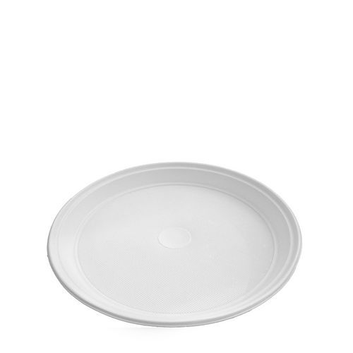 Bílé plastové talíře, průměr 22 cm