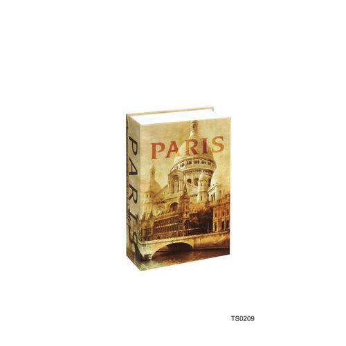 Kovov bezpenostn schrnka ve tvaru knihy Paris