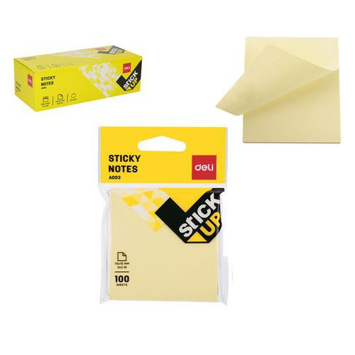 Bloek samolepc DELI STICK UP 76 x 76mm, 100l