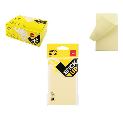 Bloek samolepc DELI STICK UP 76 x 126mm, 100l