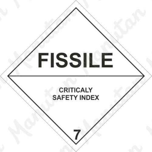 Fissile tpn ltky 7E, samolepka 100 x 100 x 0,1 mm