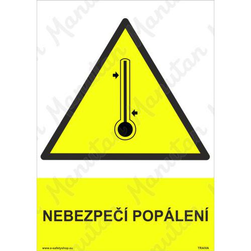 Nebezpe poplen, plast 210 x 297 x 0,5 mm A4