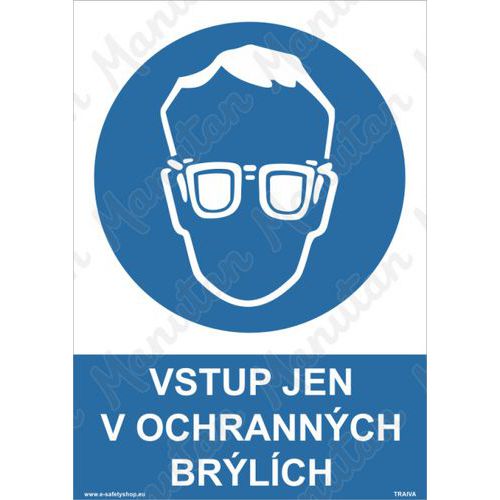 Vstup jen v ochrannch brlch, plast 210 x 297 x 0,5 mm A4