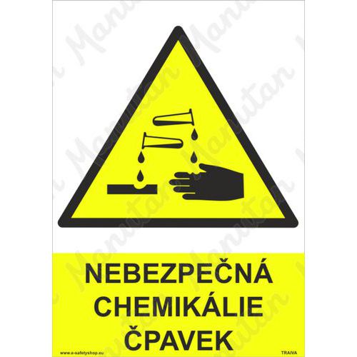 Nebezpen chemiklie pavek, samolepka 210 x 297 x 0,1 mm A4