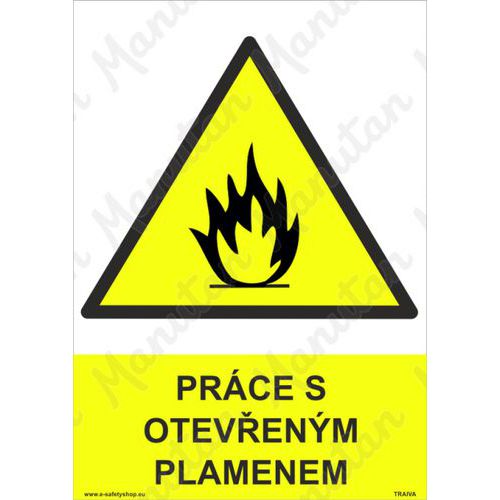 Prce s otevenm plamenem, plast 210 x 297 x 0,5 mm A4