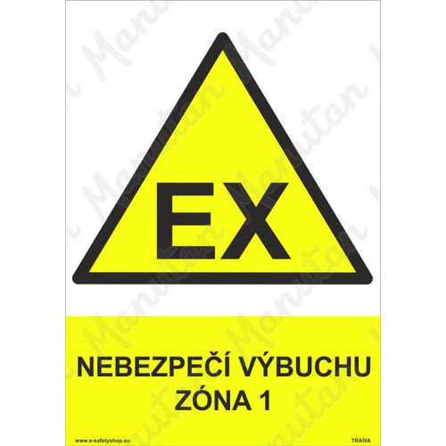 Exploze nebezpe vbuchu zna 1, plast 210 x 297 x 0,5 mm A4