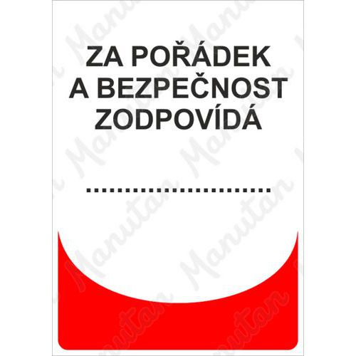 Za podek a bezpenost zodpovda, plast 210 x 297 x 0,5 mm A4