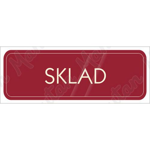 Sklad, samolepka 200 x 70 x 0,1 mm, prhledn modr