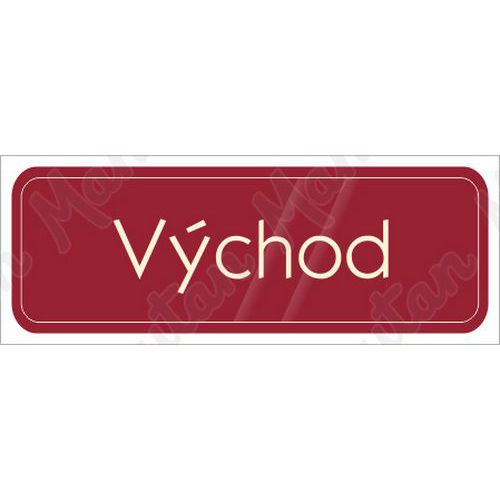 Vchod, samolepka 200 x 70 x 0,1 mm, erven