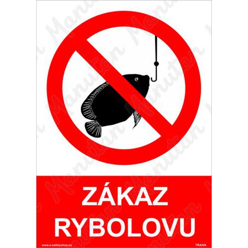 Zkaz rybolovu, plast 210 x 297 x 0,5 mm A4