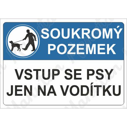 Soukrom pozemek vstup se psy jen na vodtku, plast 210 x 150 x