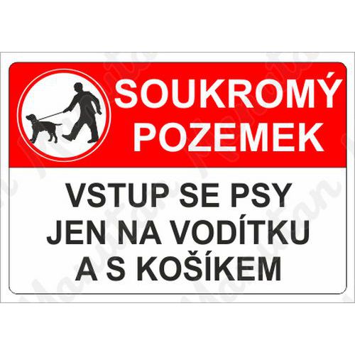 Soukrom pozemek vstup se psy jen na vodtku, plast 210 x 150 x