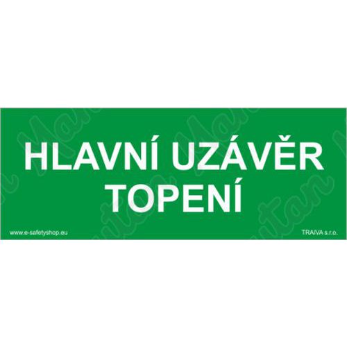 Hlavn uzvr topen, plast 210 x 80 x 0,5 mm