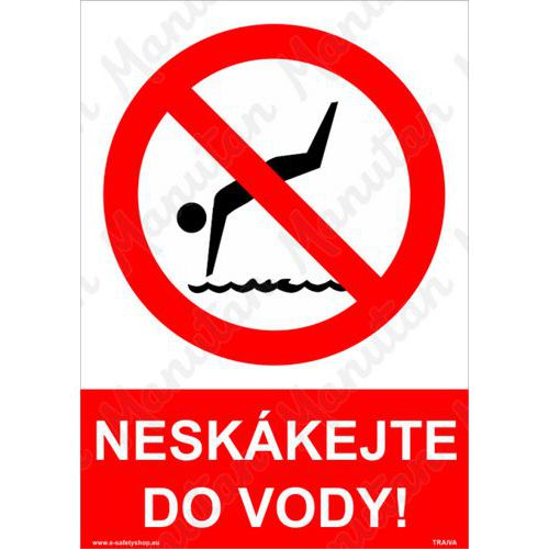 Neskkej do vody, plast 148 x 210 x 0,5 mm A5