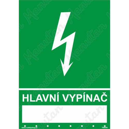 Hlavn vypna, plast 148 x 210 x 0,5 mm A5