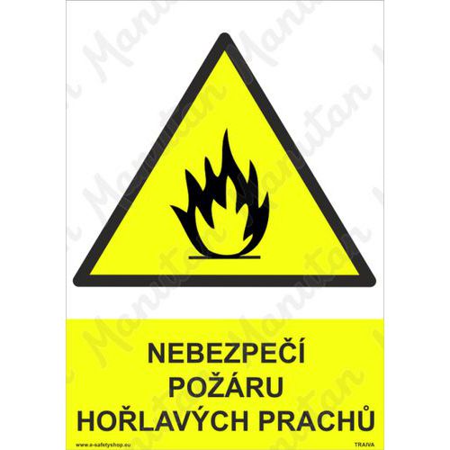 Výstražné tabulky - Nebezpečí požáru hořlavých prachů