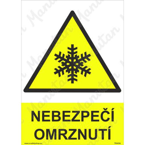 Nebezpe omrznut, plast 210 x 297 x 0,5 mm A4