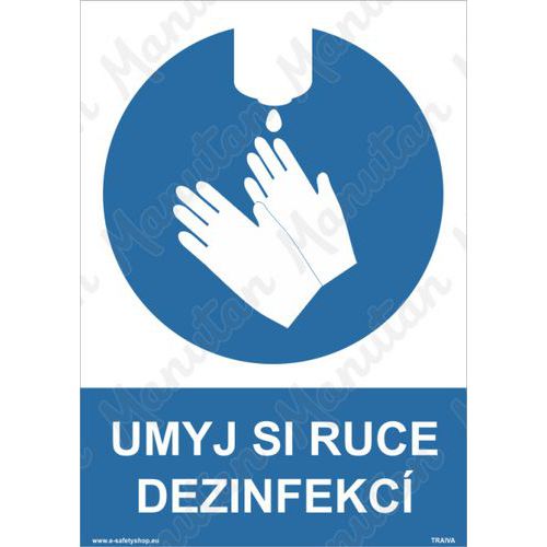 Umyj si ruce dezinfekc, plast 148 x 210 x 2 mm A5