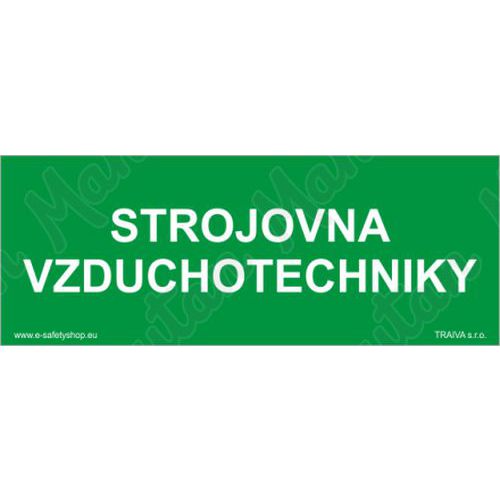 Strojovna vzduchotechniky, samolepka 210 x 80 x 0,1 mm