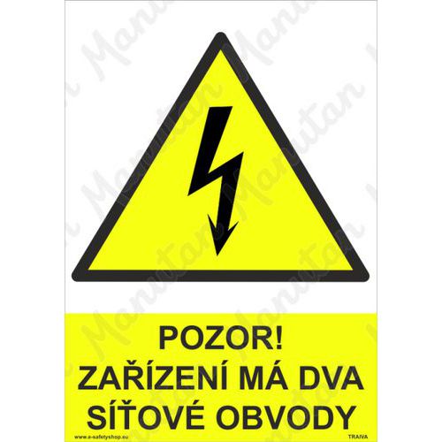 Pozor zazen m dva sov obvody, plast 210 x 297 x 0,5 mm A4