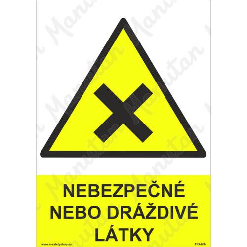 Nebezpen nebo drdiv ltky, samolepka 297 x 420 x 0,1 mm A3