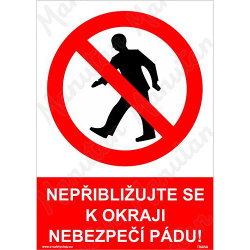 Nepibliujte se k okraji nebezpe pdu, plast 148 x 210 x 0,5