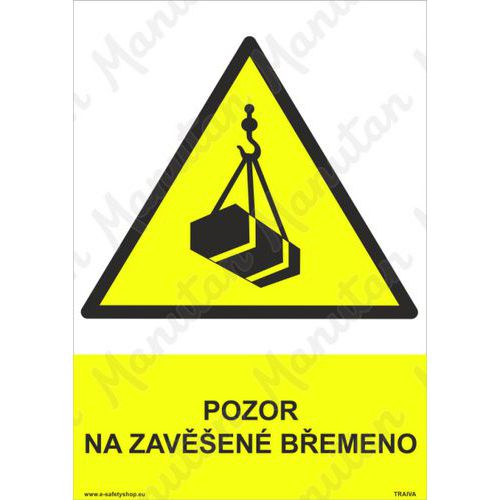 Pozor na zaven bemeno, plast 148 x 210 x 2 mm A5