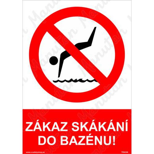 Zkaz skkn do baznu, plast 148 x 210 x 2 mm A5