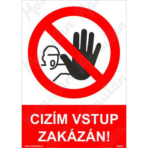 Cizm vstup zakzn, plast 148 x 210 x 2 mm A5