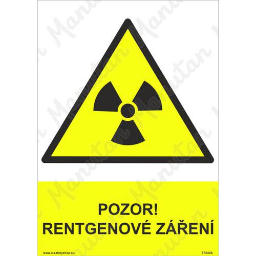 Pozor rentgenov zen, plast 297 x 420 x 2 mm A3