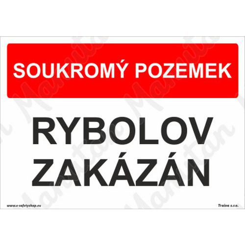 Soukrom pozemek rybolov zakzn, plast 210 x 148 x 2 mm A5