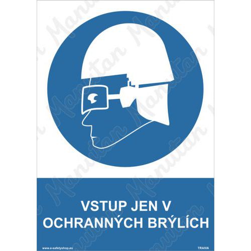 Vstup jen v ochranch brlch, plast 148 x 210 x 0,5 mm A5