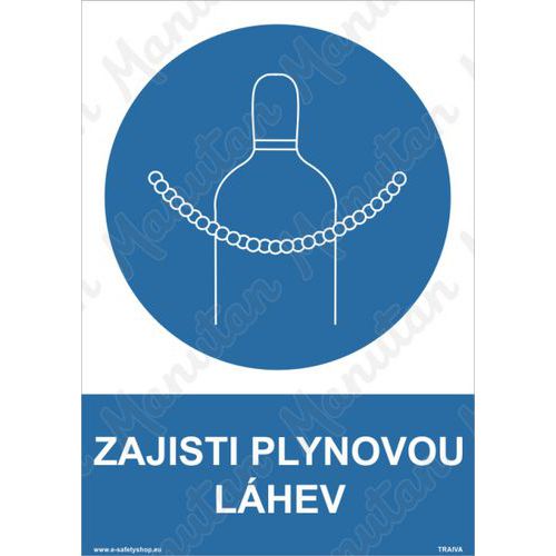 Zajisti plynovou lahev, plast 297 x 420 x 2 mm A3